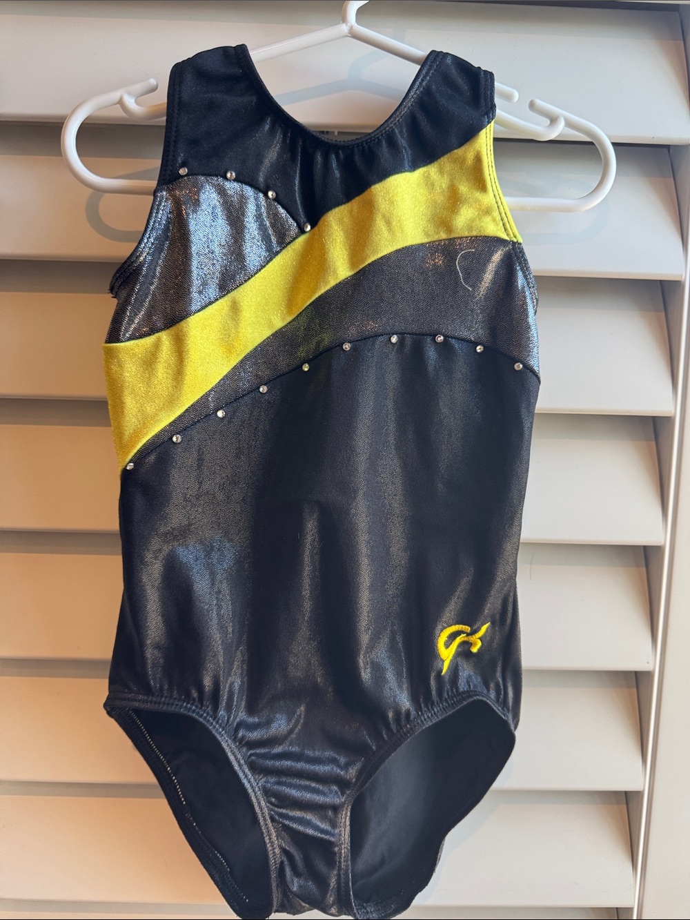 GK Black and Yellow Girls Dance Leotard